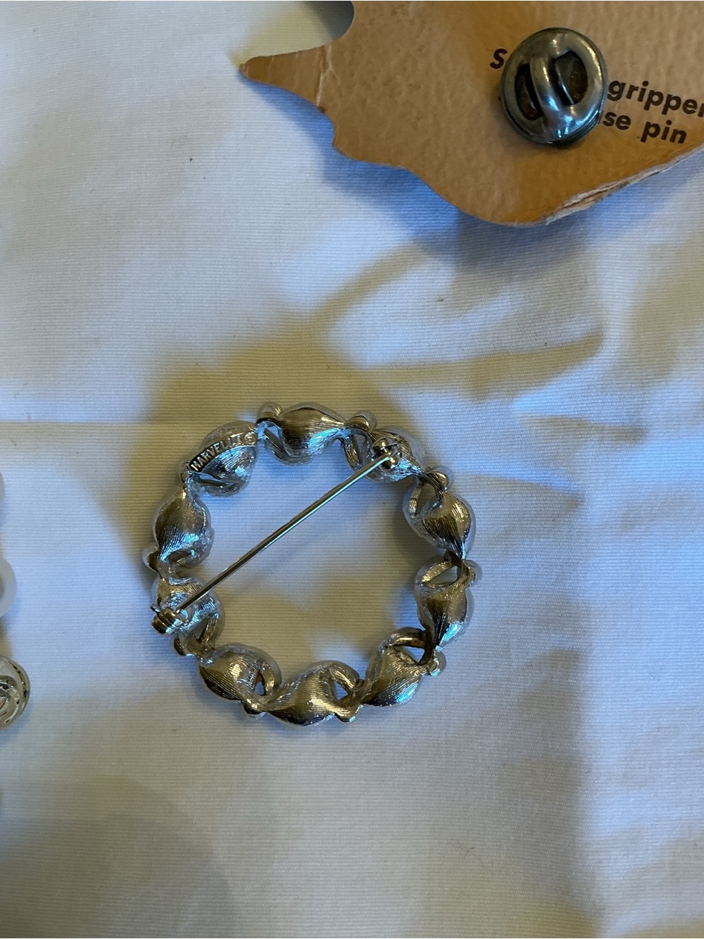 Marvella  Faux Pearl Pin and Brooch Bundle - Picture 3 of 3